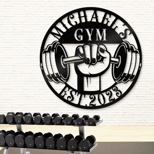 Personalized Gym Metal Sign