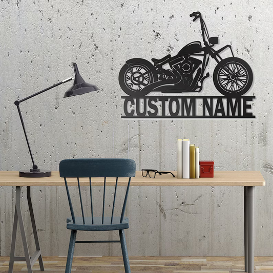Personalized Motorcycle Metal Sign