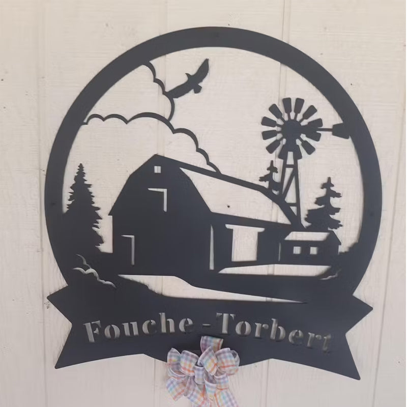 Personalized Farmhouse Metal Monogram