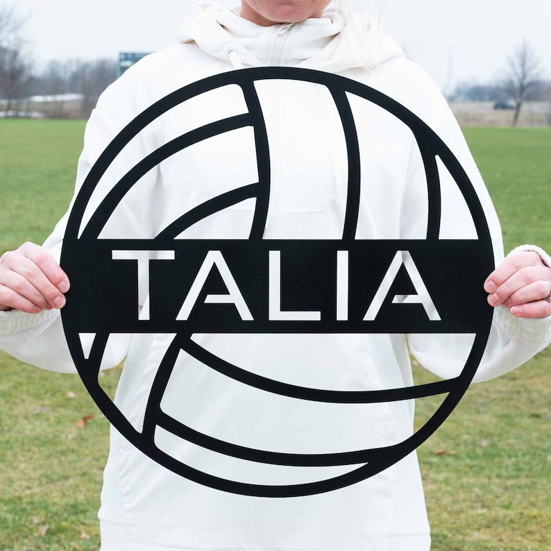 Custom Ball Monogram Metal Sign