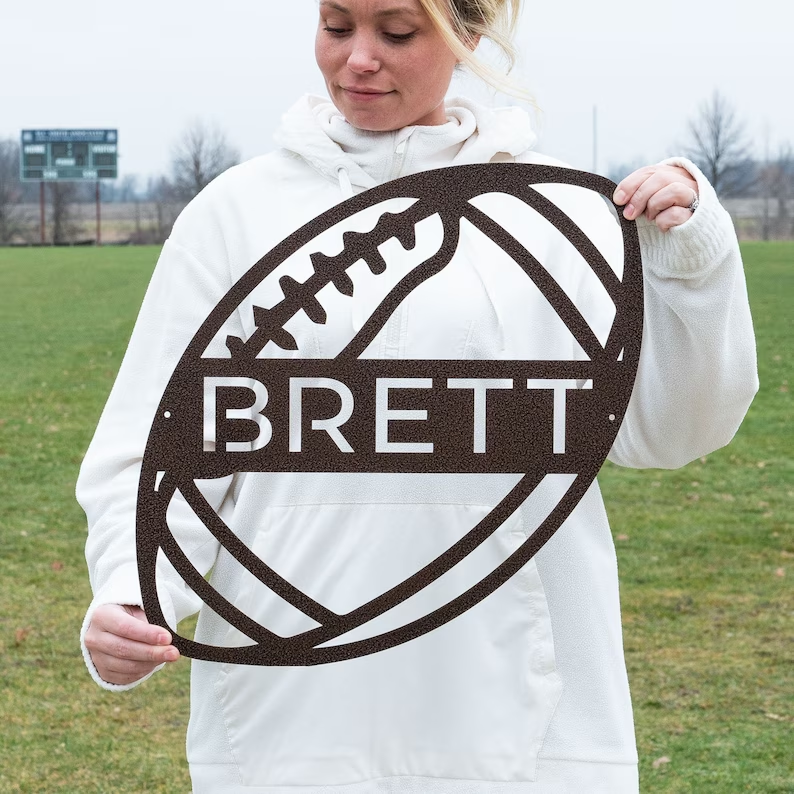Custom Ball Monogram Metal Sign