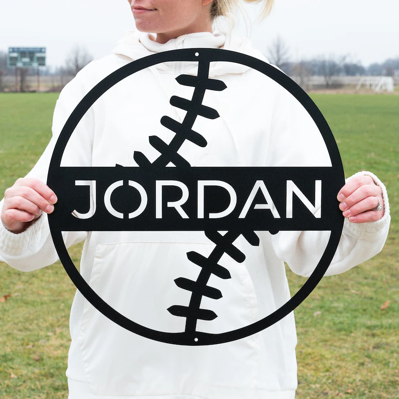 Custom Ball Monogram Metal Sign