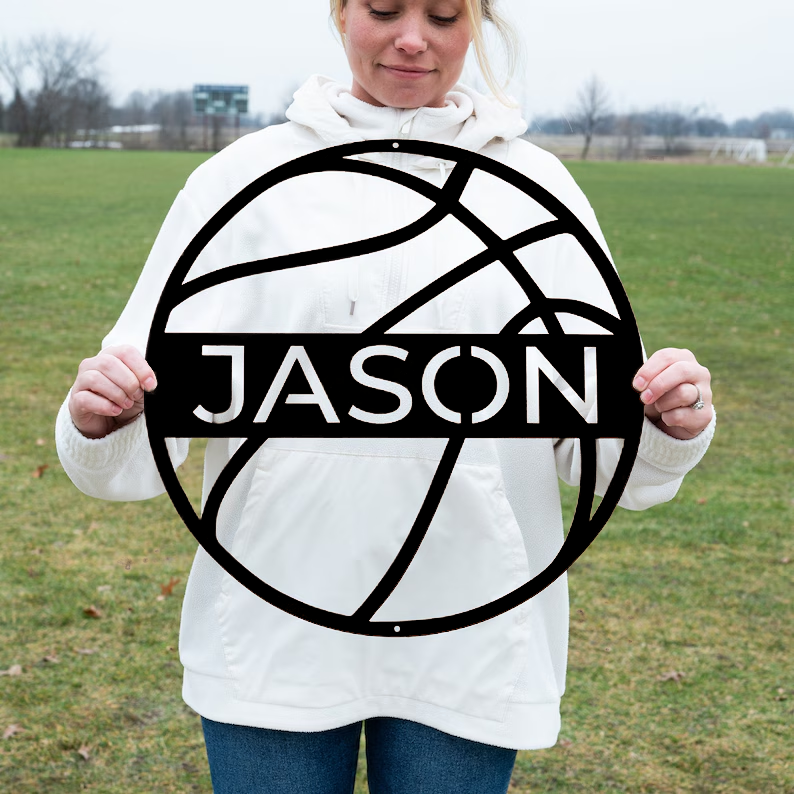 Custom Ball Monogram Metal Sign