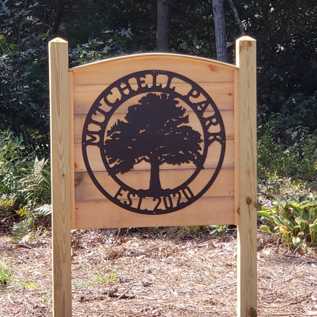 Oak Tree Personalized Metal Name Sign