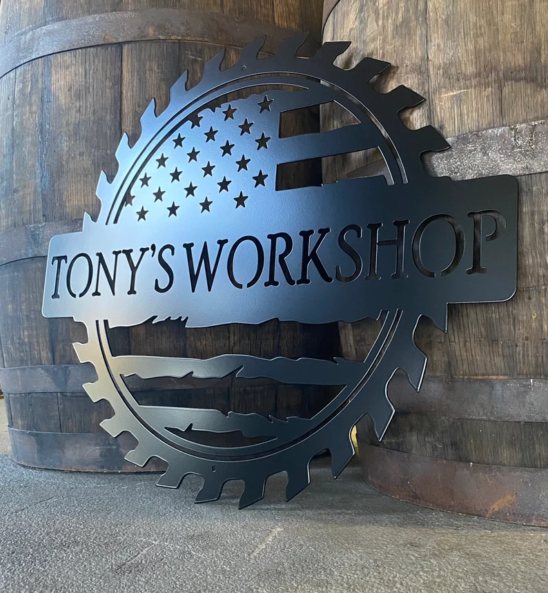 Personalized Father's Day Gifts-Workshop Metal Sign