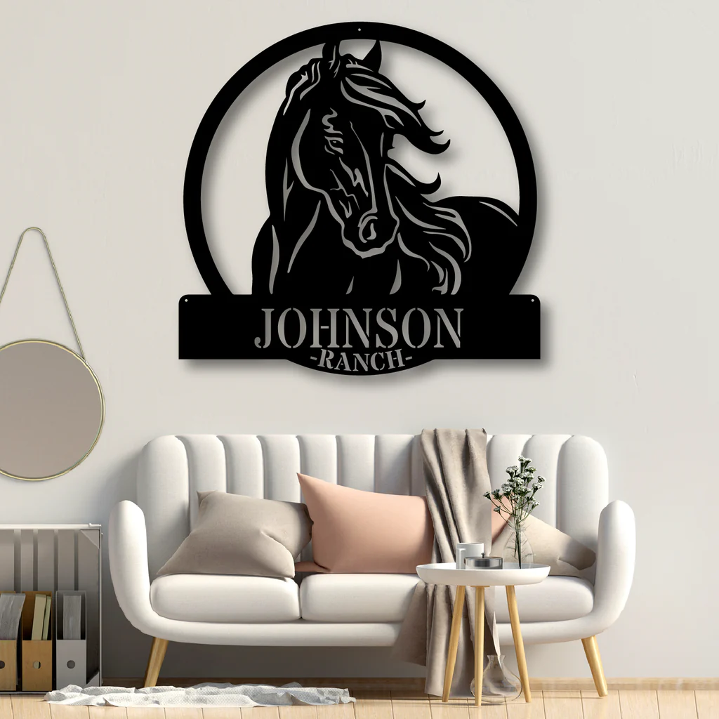 Personalized Horse Metal Sign