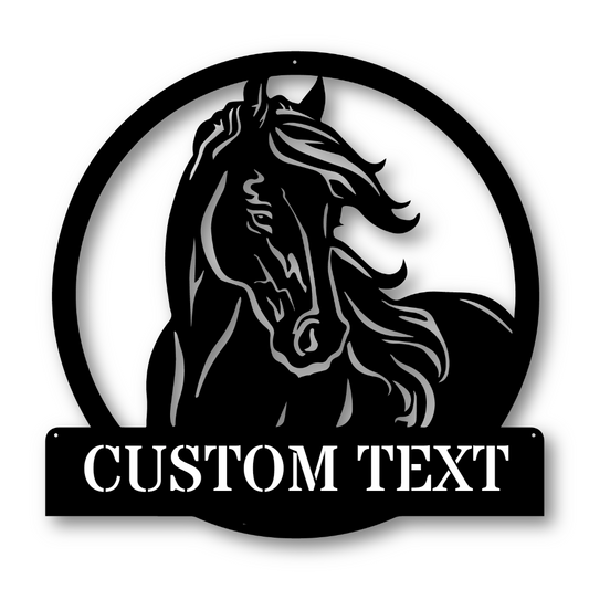 Custom Horse Ranch Metal Sign