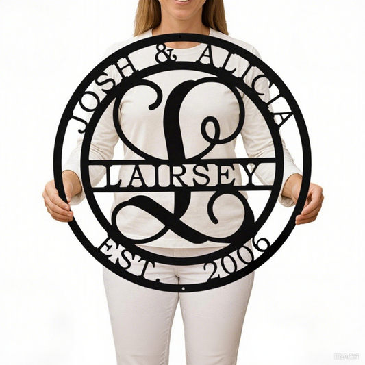 Custom Metal Monogram - Anniversary Gift