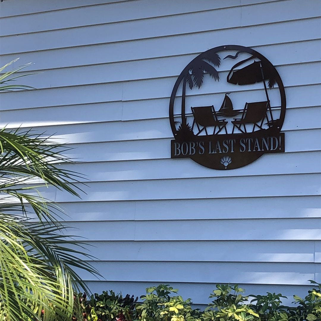 Personalized Palm Beach Metal Sign