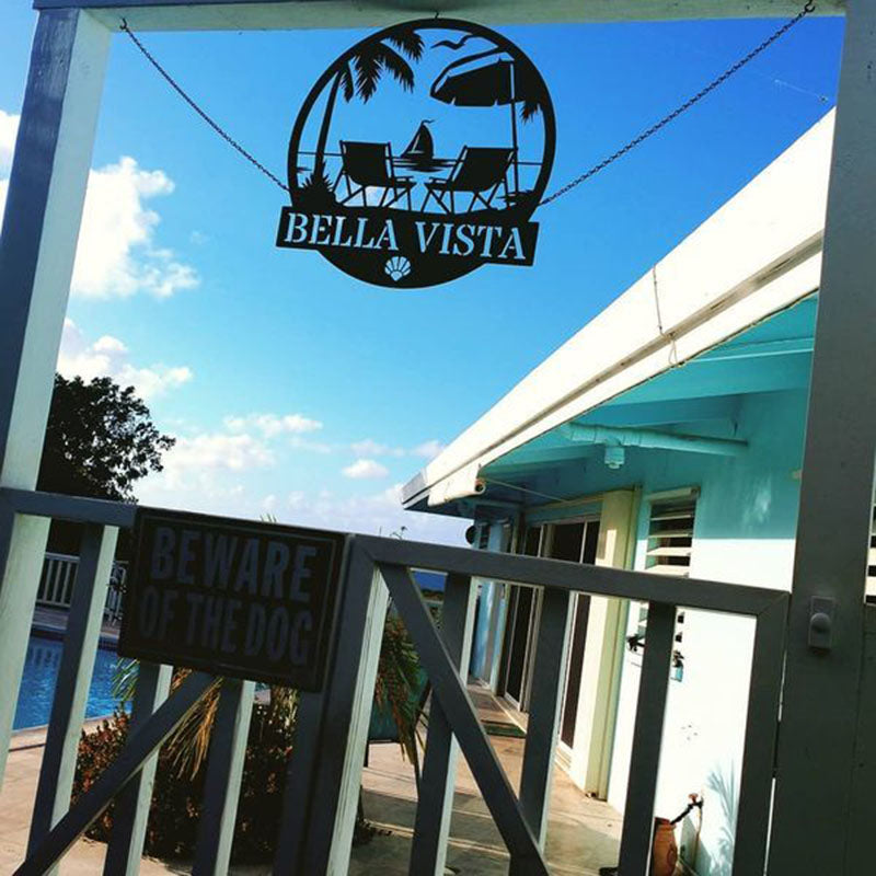 Personalized Palm Beach Metal Sign