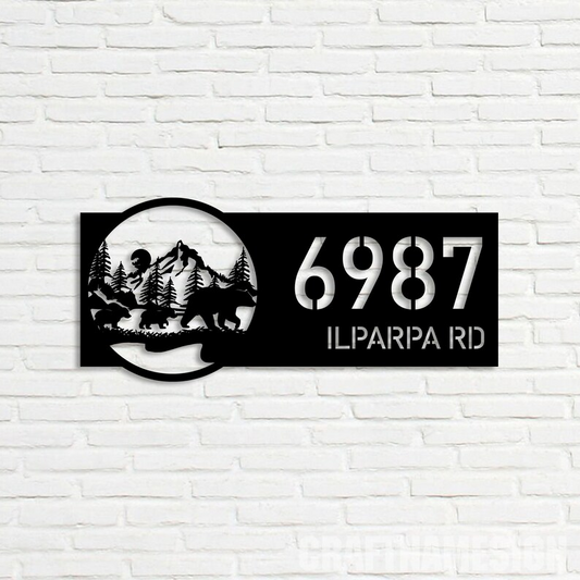 Personalized Metal Address Sign