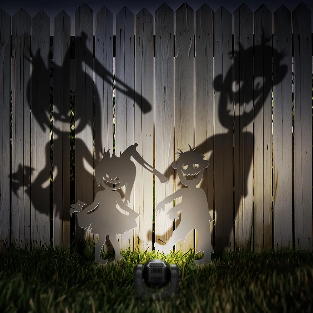 Witch Skeleton Zombie Kids Halloween Metal Decor