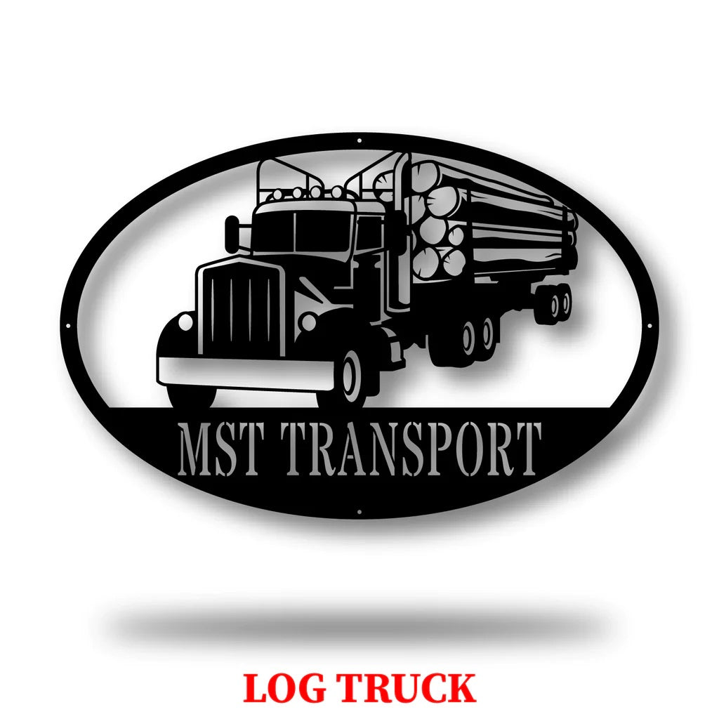 Custom Truck Monogram Metal Sign