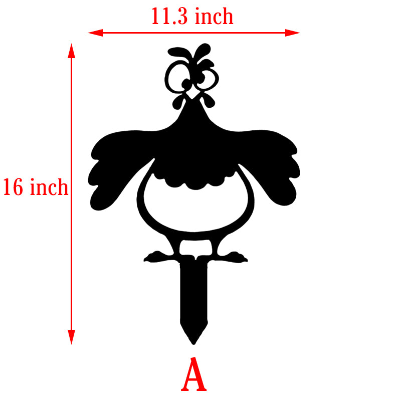 Metal Chicken Yard Stake A