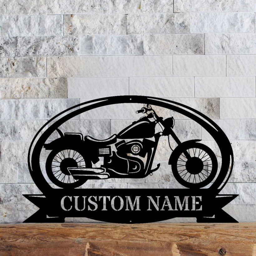 Custom Motorcycle Metal Sign