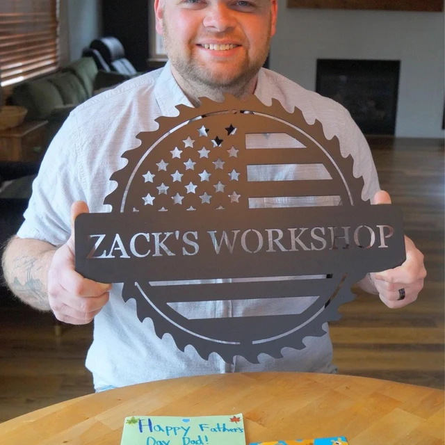 Personalized Father's Day Gifts-Workshop Metal Sign