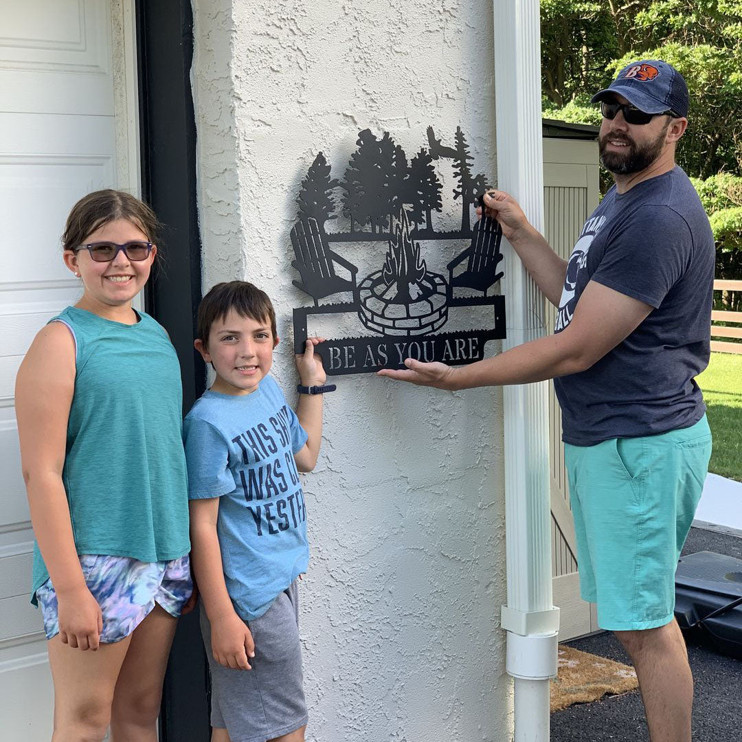 Custom Campfire Metal Monogram