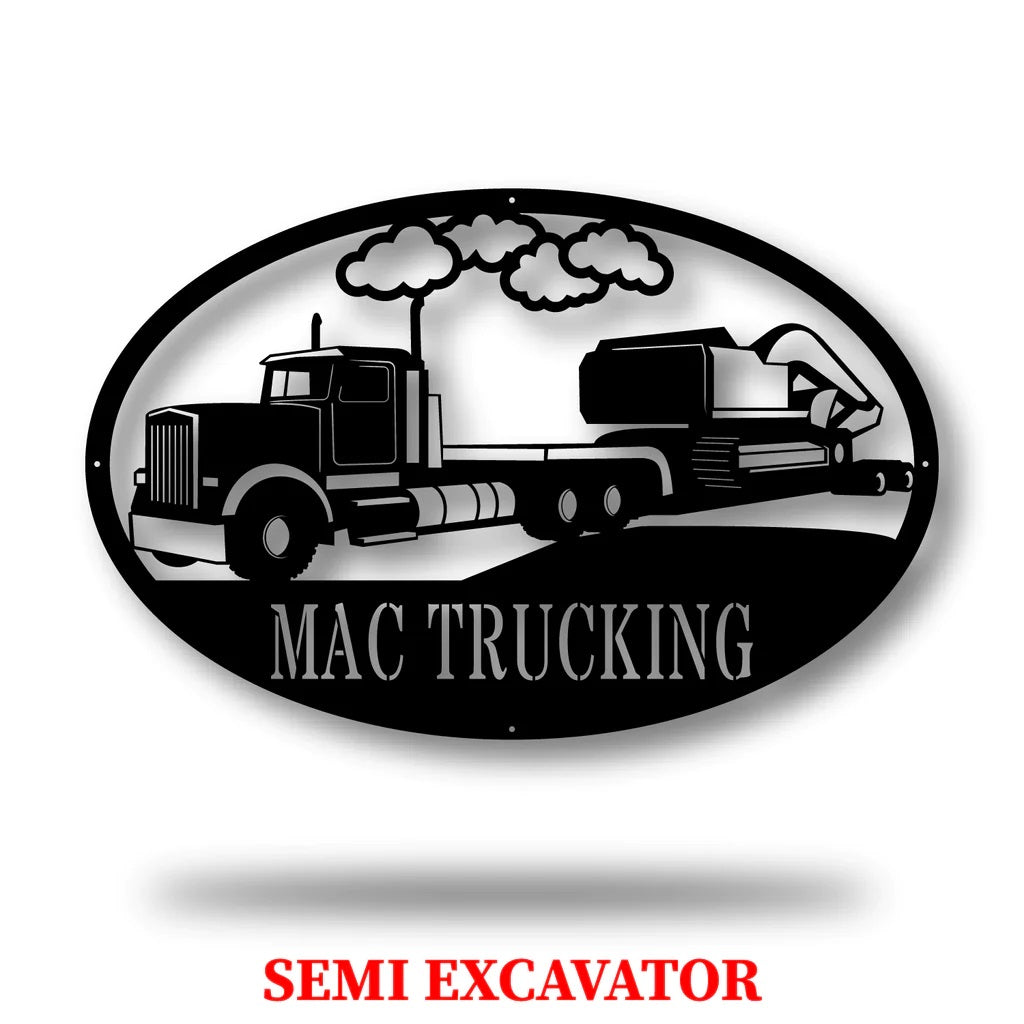 Custom Truck Monogram Metal Sign