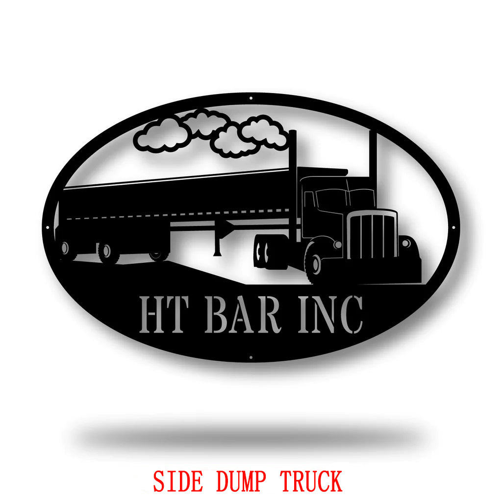 Custom Truck Monogram Metal Sign