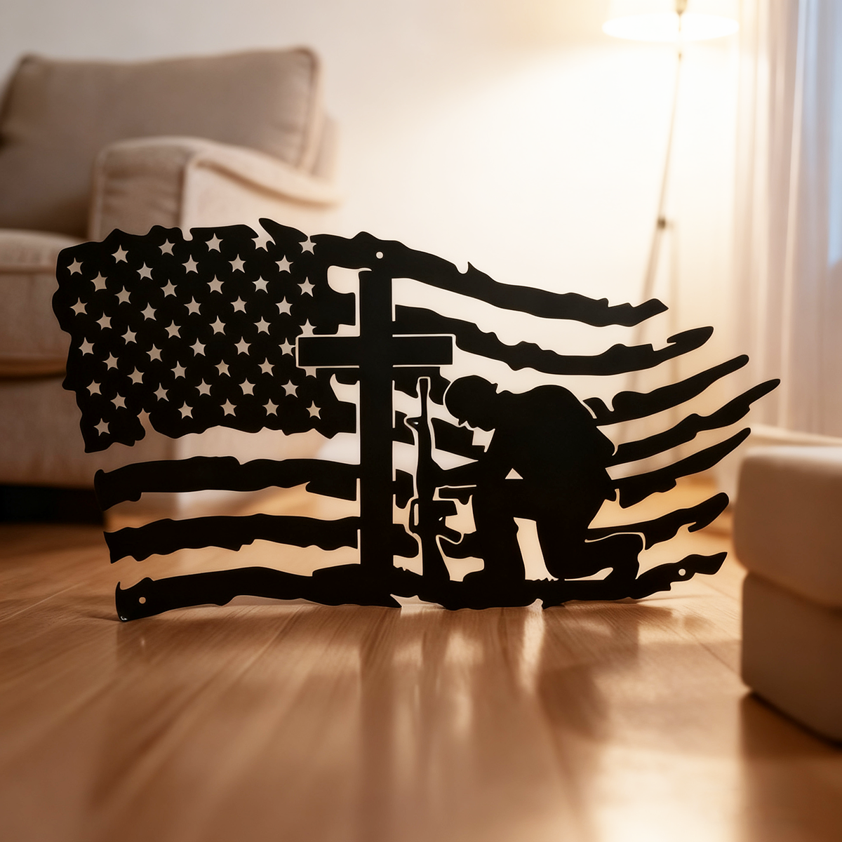 Memorial American Soldiers Metal Wall Decor