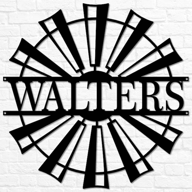 Personalized Windmill Metal Sign