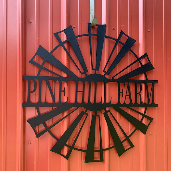 Personalized Windmill Metal Sign