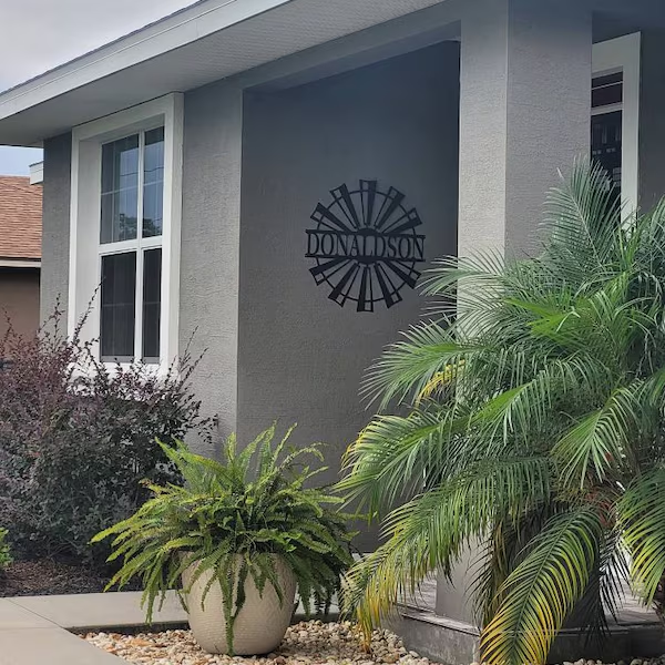 Personalized Windmill Metal Sign