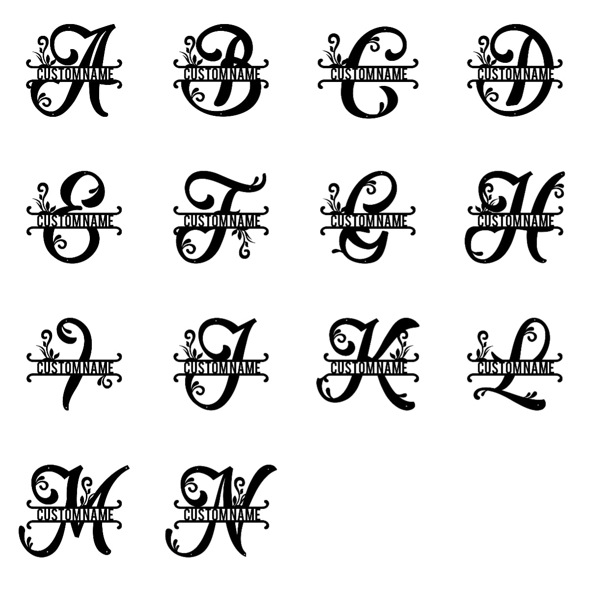 Custom Family Last Name Metal Letter Art