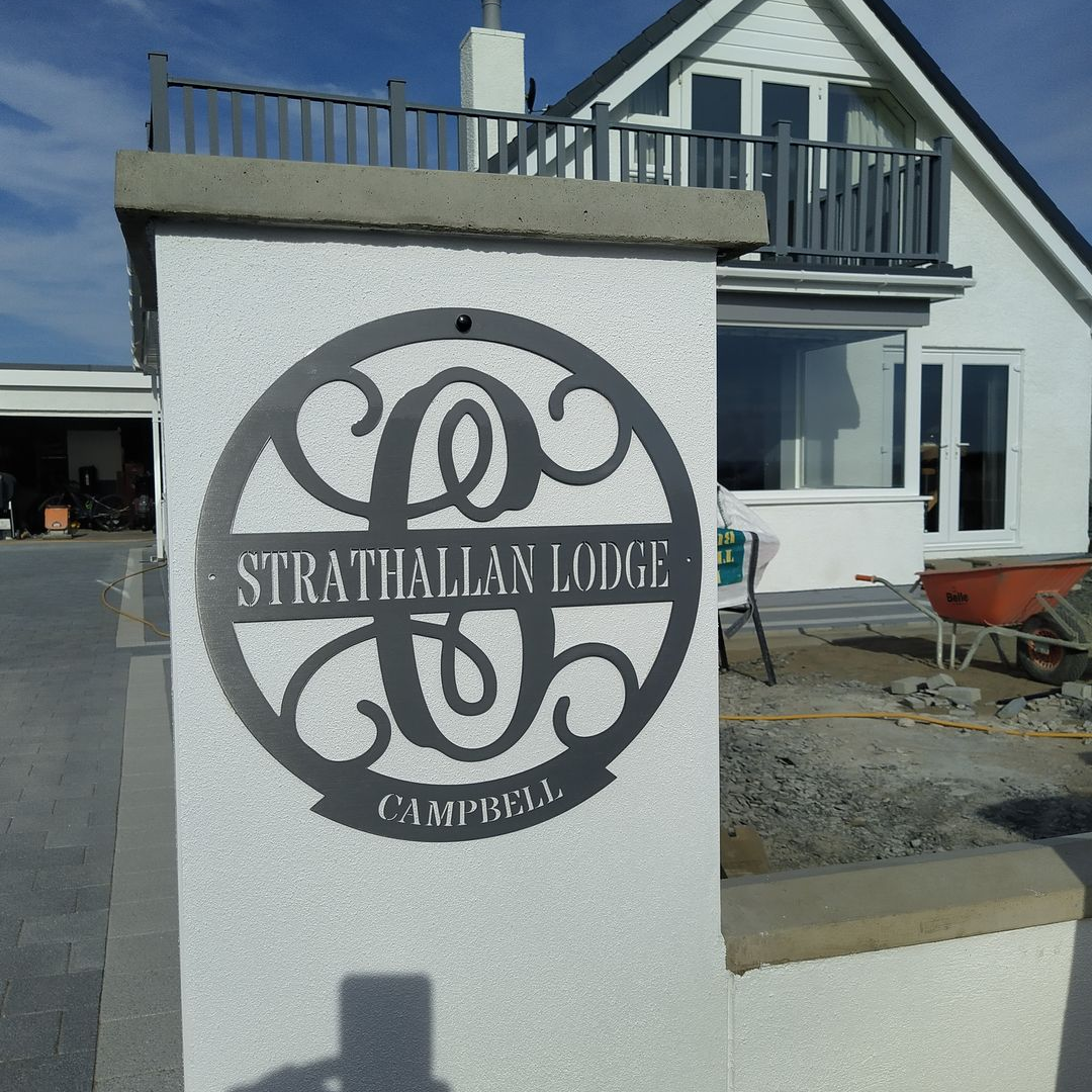 Personalized Family Name Metal Monogram