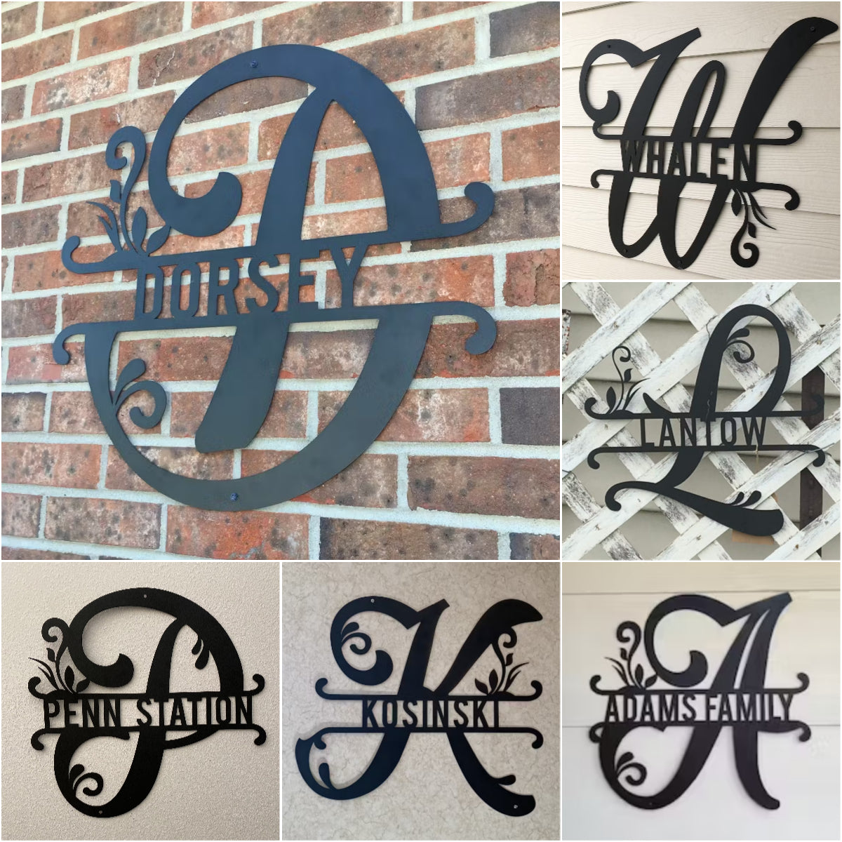 Custom Family Last Name Metal Letter Art