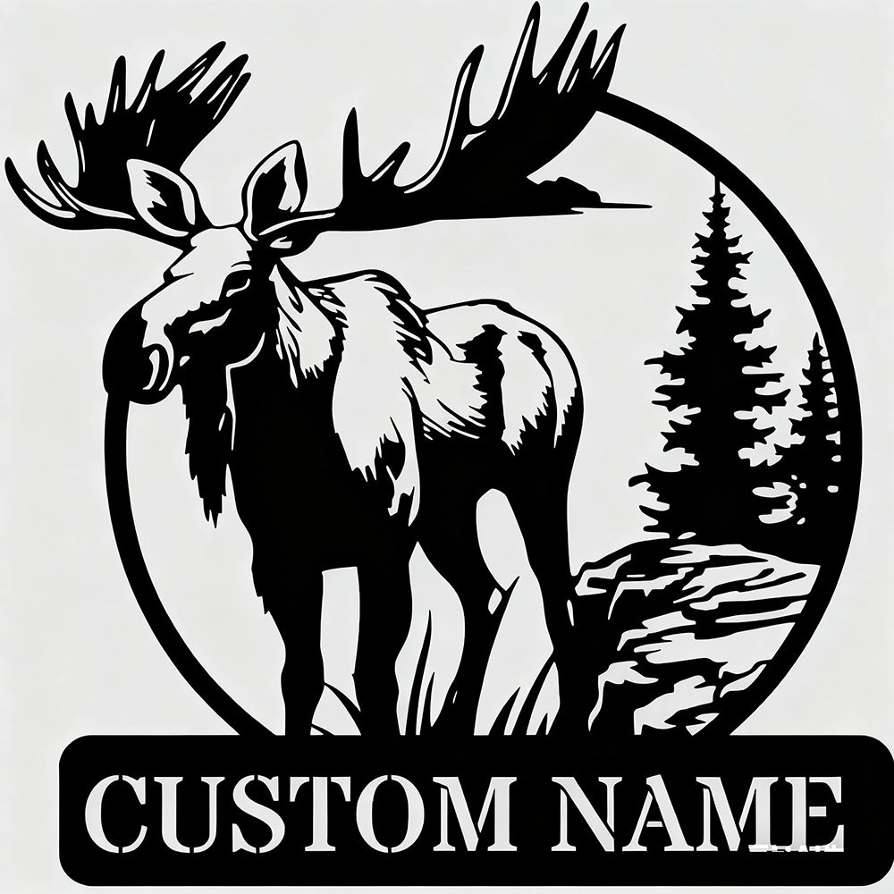 Custom Moose Metal Wall Decor