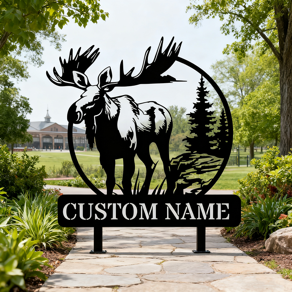 Custom Moose Metal Wall Decor