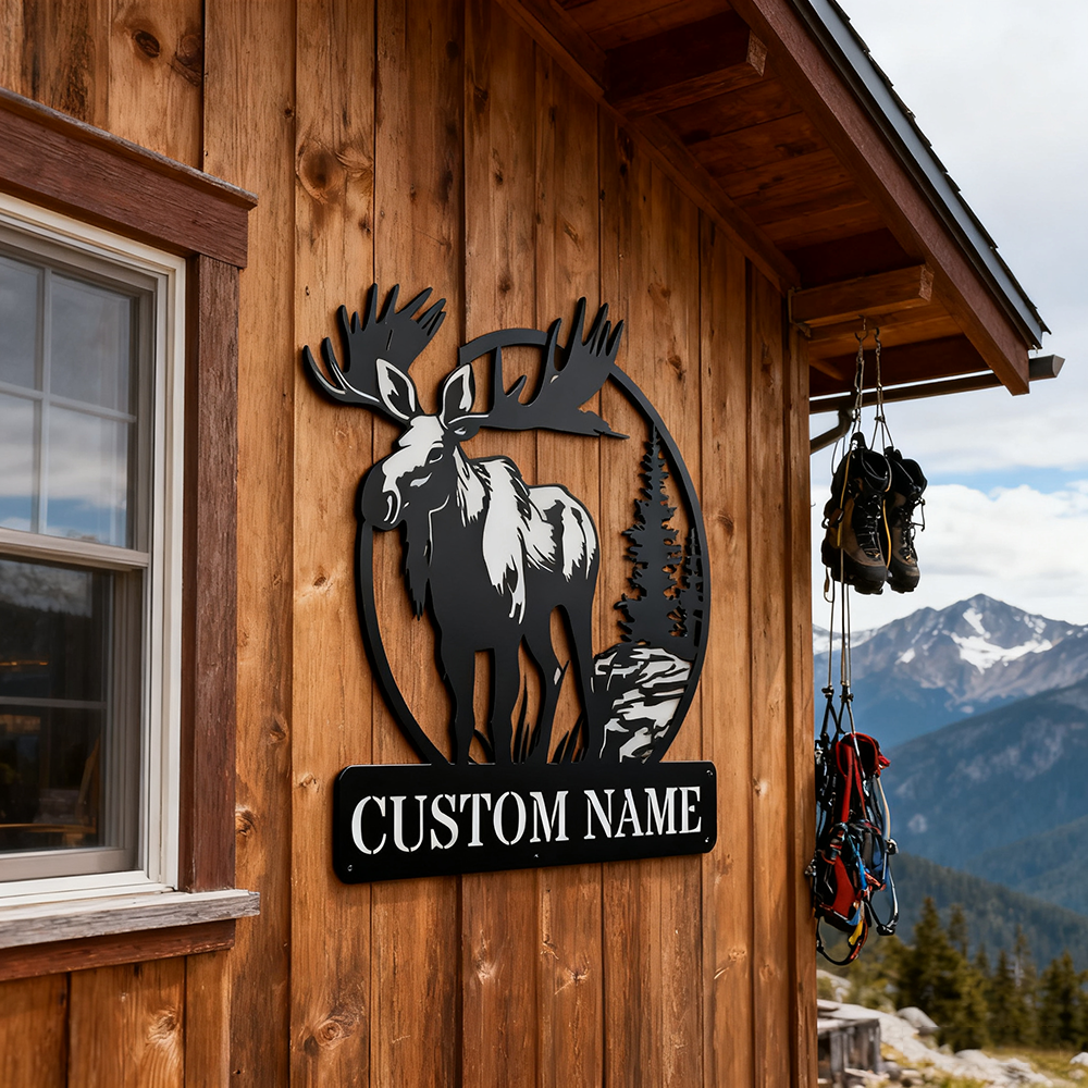 Custom Moose Metal Wall Decor