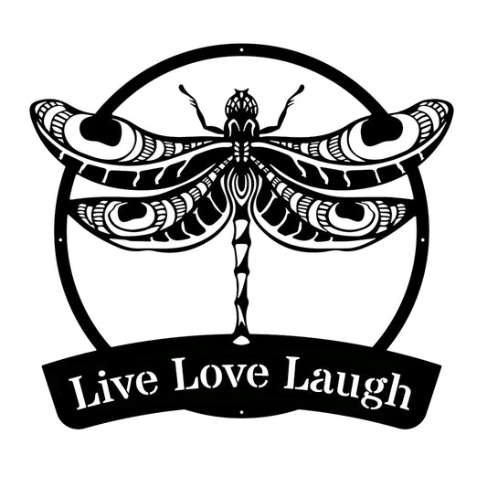 Dragonfly Monogram Metal Wall Decor