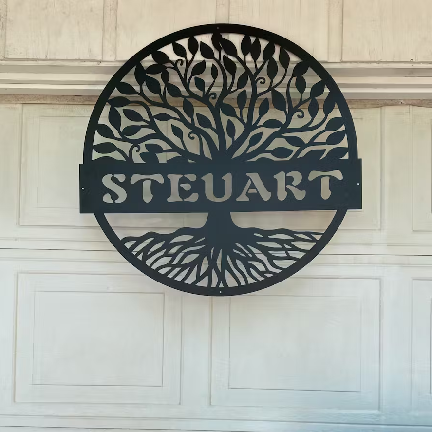 Tree of Life Metal Monogram