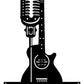 Custom Guitar And Microphone Metal Wall Art With LED Lights