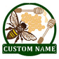 Personalized Painted Metal Bee Art