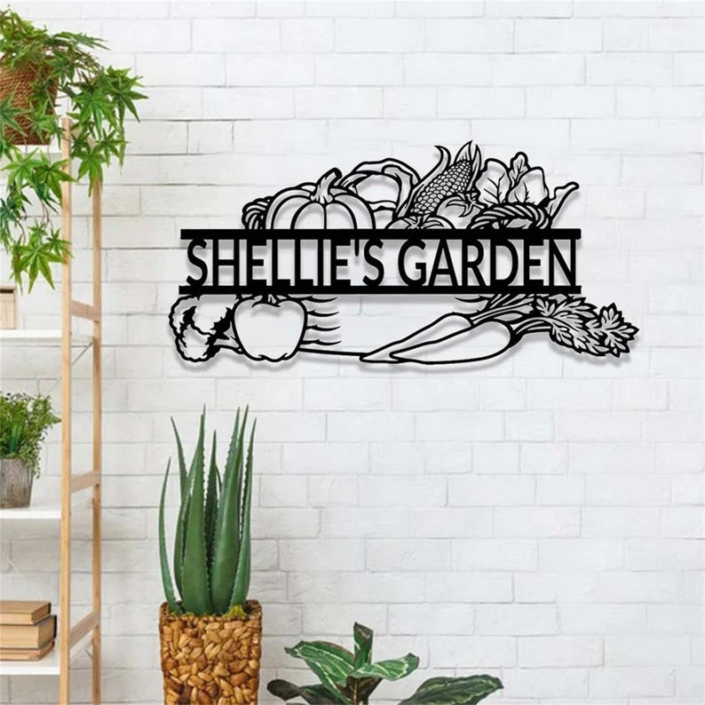 Custom Garden Sign-Vegetables Garden Metal Sign