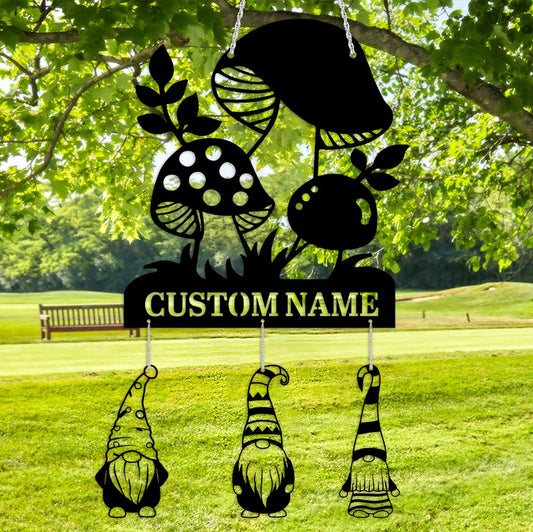 Personalized Metal Gnomes Wind Chime-Mother's day Gift