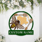Personalized Painted Metal Bee Art