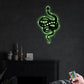 Snake Moon Phase Metal Wall Art With Led Lights