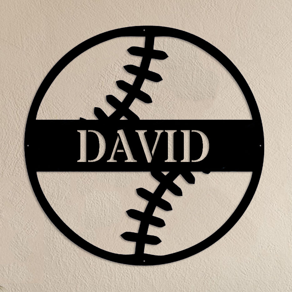 Custom Ball Monogram Metal Sign