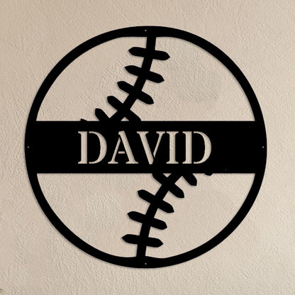 Custom Ball Monogram Metal Sign