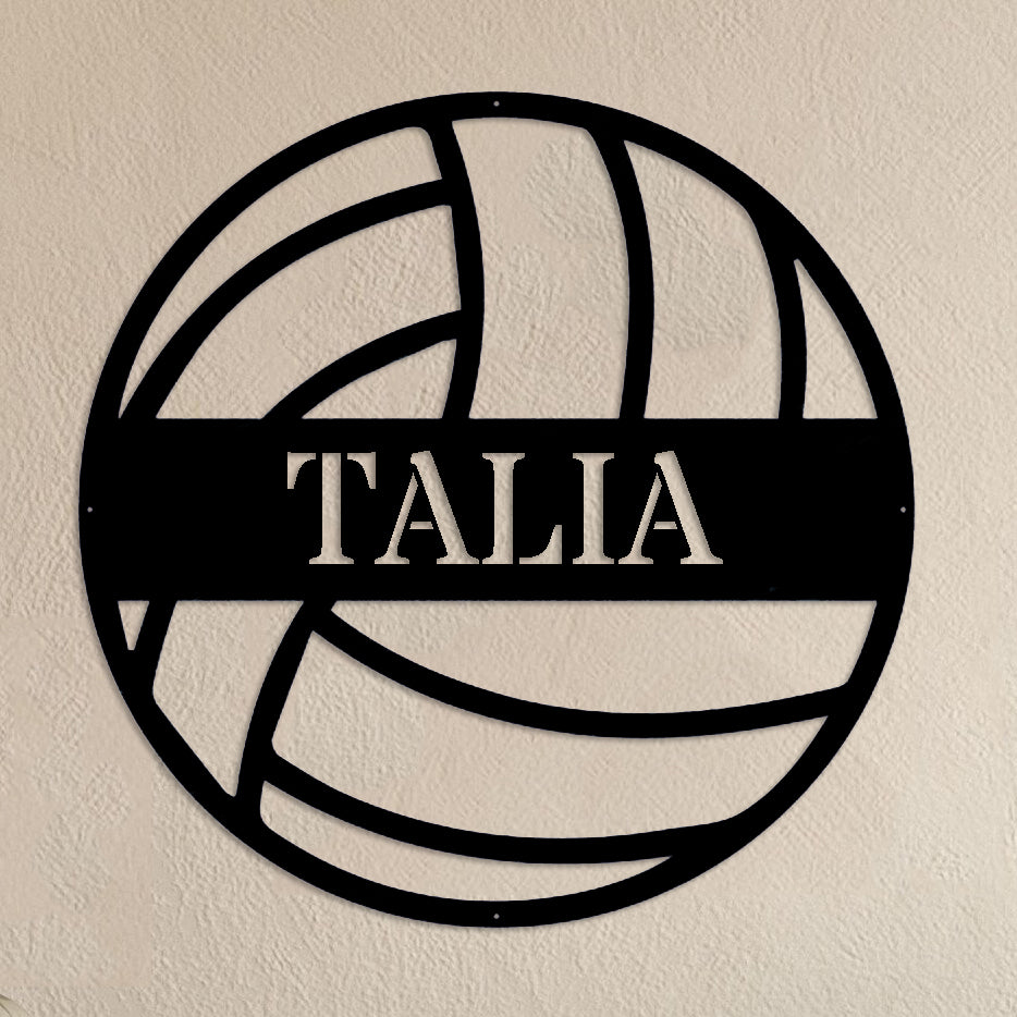 Custom Ball Monogram Metal Sign