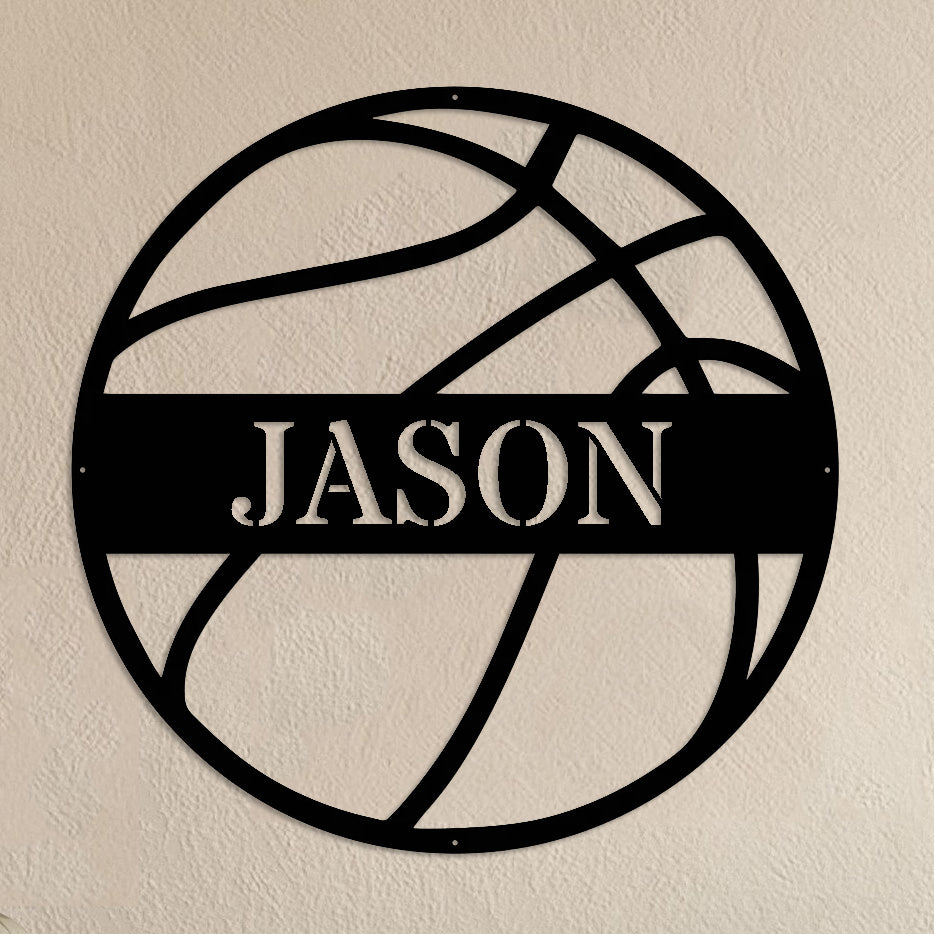 Custom Ball Monogram Metal Sign