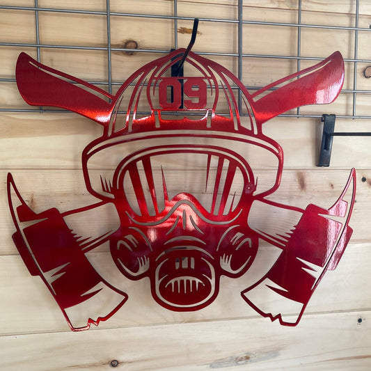 Personalized Firefighter Metal Sign