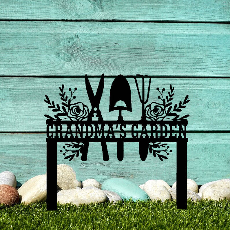 Custom Name Garden Metal Stake Sign