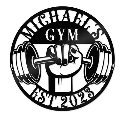 Personalized Gym Metal Sign