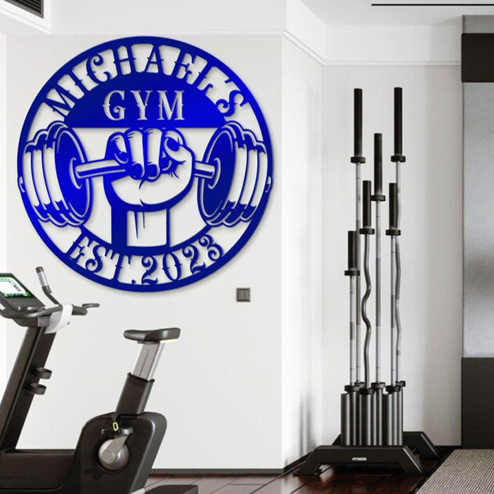 Personalized Gym Metal Sign