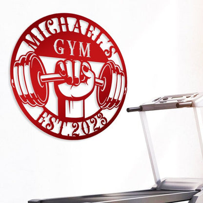 Personalized Gym Metal Sign